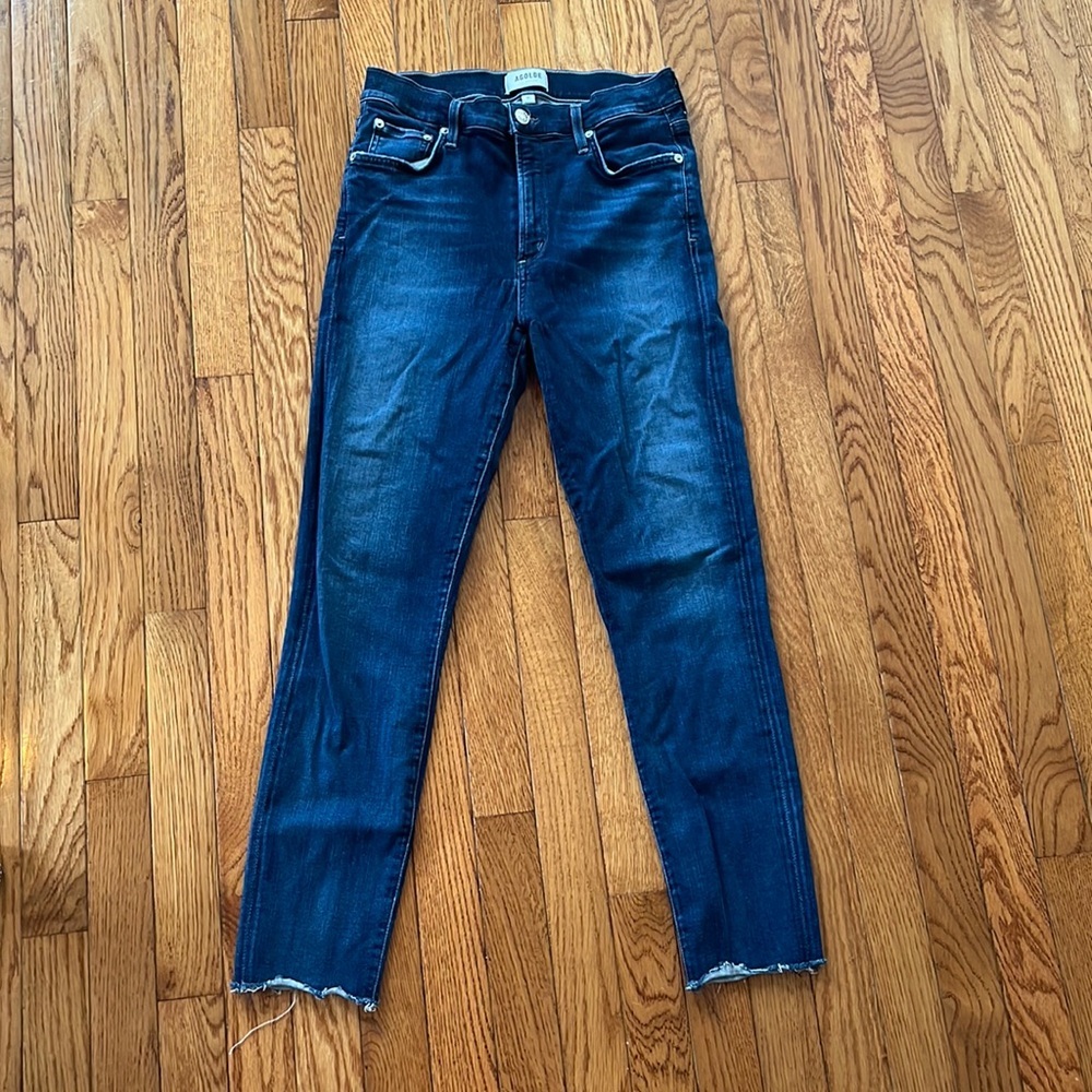 Agolde Sophie Crop Jeans Denim 30 Stretch medium Wash casual